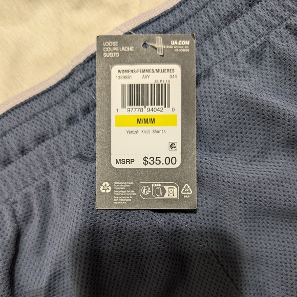 Under Armour Blue Athletic Shorts Lightweight Breathable Design - Picture 7 of 8